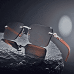 Paskhali Premium Panther Gold Edition Luxury Sunglasses – Wood Frame - Image 4