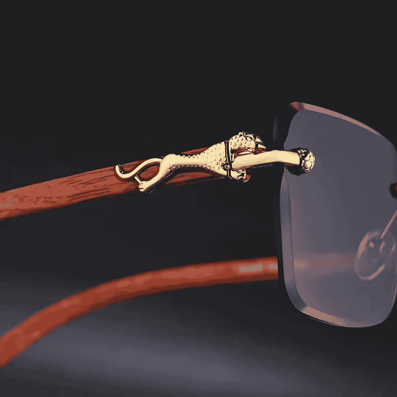 Paskhali Premium Panther Gold Edition Luxury Sunglasses (5) (1) Paskhali Premium Panther Gold Edition Luxury Sunglasses – Wood Frame - Image 1