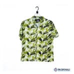 Paskhali Drop-Shoulder Hawaiian Leafy Green Shirt