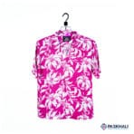 Paskhali Drop-Shoulder Hawaiian Magenta Big Flower Shirt
