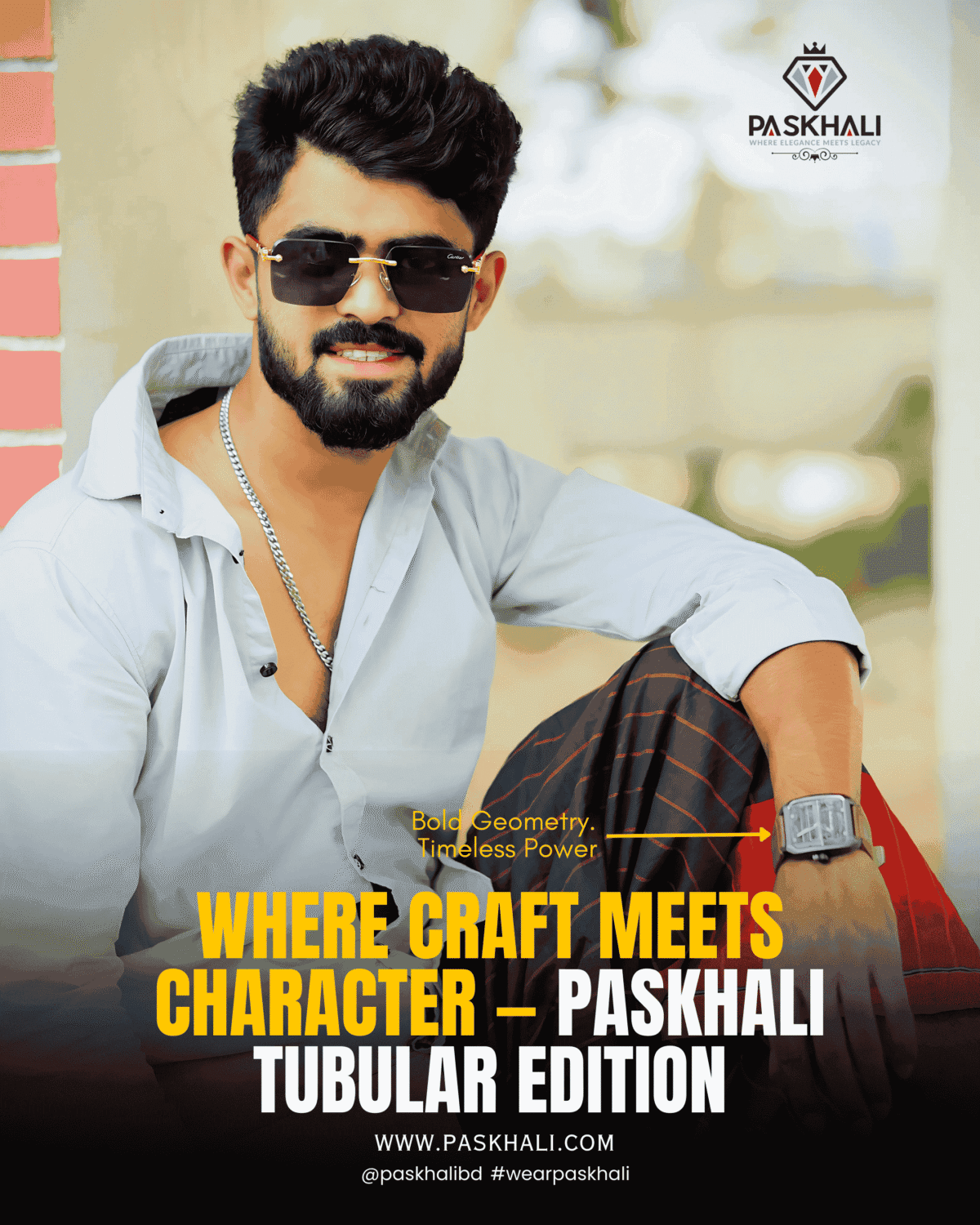 Paskhali x TUBULAR Skeleton Dial Men’s Watch