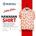 Paskhali Drop-Shoulder Hawaiian Orange Mix Floral Shirt