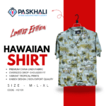 Paskhali Drop-Shoulder Hawaiian Light Green Vintage Shirt