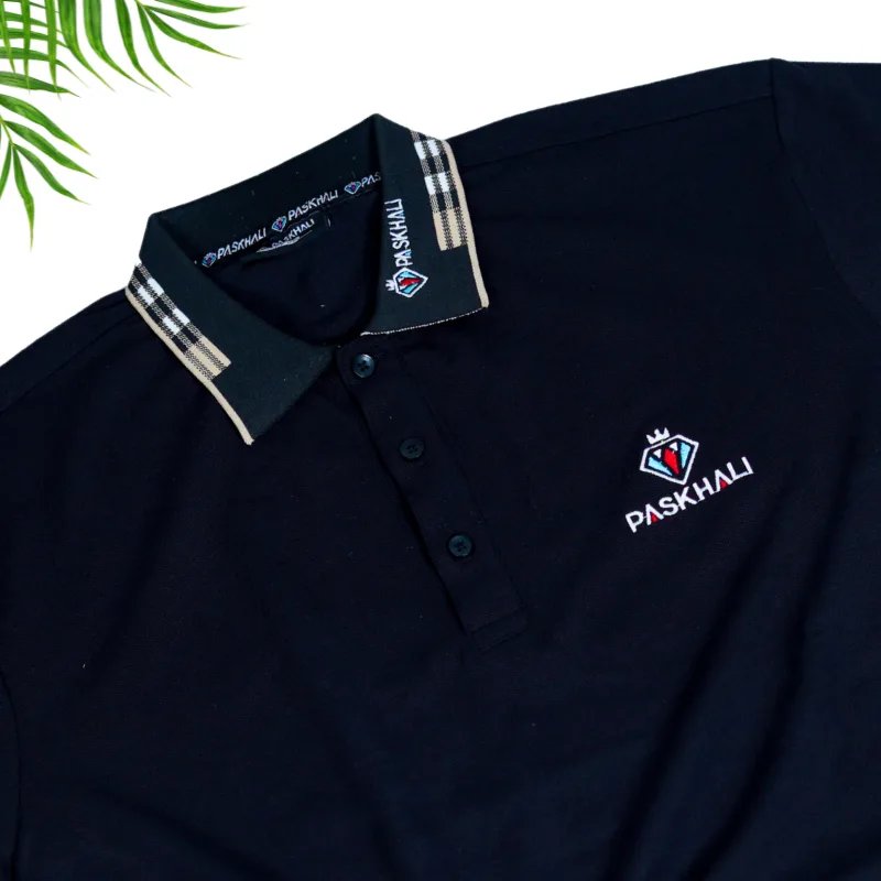 Paskhali Bold Black Polo T-Shirt