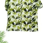 Paskhali Drop-Shoulder Hawaiian Leafy Green Shirt