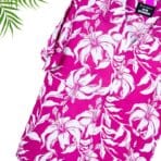 Paskhali Drop-Shoulder Hawaiian Magenta Big Flower Shirt