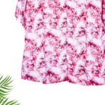 Paskhali Drop-Shoulder Hawaiian Pink-White Flower Shirt