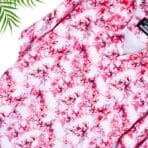 Paskhali Drop-Shoulder Hawaiian Pink-White Flower Shirt