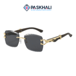 Viral Luxury Gold Panther Rimless Sunglass