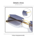 PASKHALI Luxury Rimless Dark Knight Sunglass - Image 5