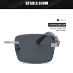 PASKHALI Luxury Rimless Panther Sunglass - Image 3