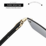 PASKHALI Luxury Gold Tiger Rimless Sunglass - Image 4