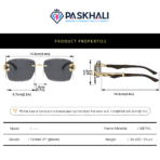 Viral Luxury Gold Panther Rimless Sunglass - Image 5