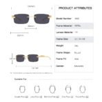 PASKHALI Classic Car Designer Rimless Sunglass - Image 6